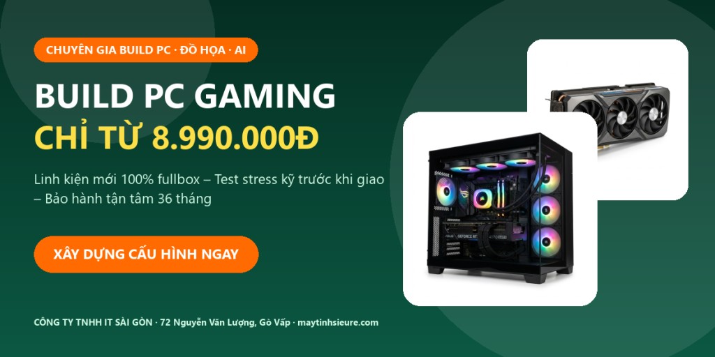 Build pc gaming từ 8.990.000₫