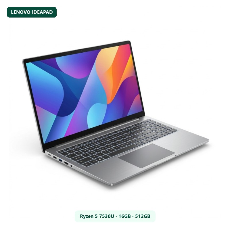 Laptop Lenovo IdeaPad Slim 3 (Ryzen 5 7530U, 16GB, 512GB, 14" FHD)