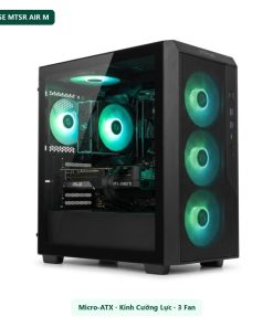 Vỏ case MTSR Air M (Micro-ATX, kính cường lực, 3 fan ARGB)