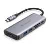 Hub USB-C 6 trong 1 MTSR (HDMI 4K, sạc PD 100W)