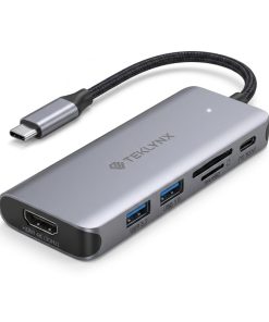 Hub USB-C 6 trong 1 MTSR (HDMI 4K, sạc PD 100W)