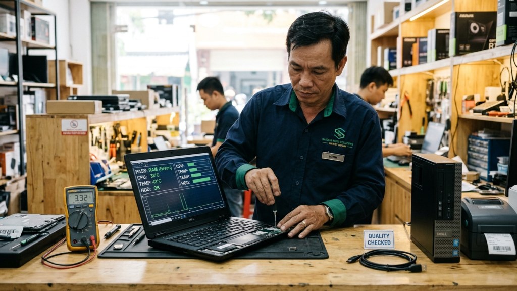 Mua máy tính cũ giá rẻ: checklist kiểm tra trước khi xuống tiền